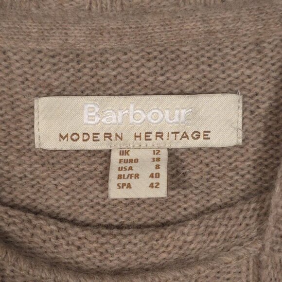 BARBOUR WOOL Blend Women Sweater Modern Heritage Cecilia Knit Pullover Size 8 - Picture 5 of 11